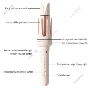 Automatischer Rotierender Lockenstab Professionelles Lockenwickler-Set Tragbare 9-in-1 Austauschbare Lockenstäbe für Frauen - Product Image 6