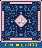 Tapis de table de mahjong portable, antidérapant, silencieux, facile à nettoyer, résistant à la saleté, séchage rapide, pliable, pour jeux de cartes