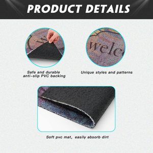 Front Door Mat Welcome Mats with PVC Spinning <strong>Fall</strong> <strong>Doormat</strong> Anti Slip Backing Outdoor Porch Decor Entrance Shoe Boot Mat - Product Image 5