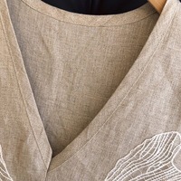 Nouvelle Collection Été 2026 – Gilet en Coton et Lin Brodé Floral Chic à la Française, Style Mori Girl, Col en V, Sans Manches, avec Liens Latéraux – Vente en Gros