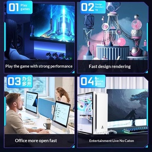 Ordinateur de bureau complet avec carte graphique dédiée, haute performance, tout-en-un, refroidissement par eau, pour jeux multi-instance, bureau et domicile - Product Image 2