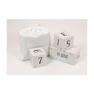 Custom <strong>Personalised</strong> DIY <strong>Toy</strong> Baby Milestone Blocks Non Toxic <strong>Wooden</strong> Age Blocks for 5 to 7 Years Baby Pictures Photo Props - Product Image 2