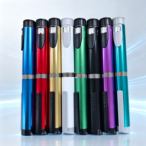 Multiple Colors 60 Unit Metal Injection <b>Pen</b> Reusable Adjustable Fit 3ml Cartridge Variable Dosage Dial <b>Refillable</b> <b>Pen</b> Injector - Product Image 1