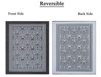 Tapis en plastique pour terrasse extérieure 200x300 Noir