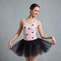 Tutu de danse pour adulte avec un joli nœud, 80% nylon, 20% élasthanne, vêtements d'entraînement de danse