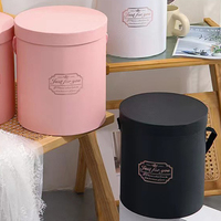 Ensemble de trois boîtes classiques pour bouquet de fleurs Emballage pour fleuriste Boîtes de rangement pour seau en soie