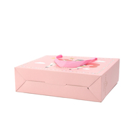 Excellente boîte de transport en carton ondulé rose Recyclable pour vêtements, sacs en papier
