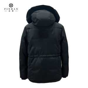 <span class=keywords><strong>2023</strong></span> al aire libre impermeable de longitud media para hombre bolsillo de pana de contraste invierno zorro cuello de piel grande abrigo de plumón de pato blanco grueso - Product Image 2