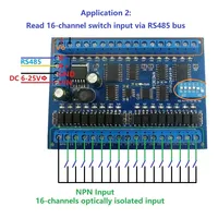 16DI-16DO DC 9V 12V 24V RS485 Modbus RTU remoto IO modulo di uscita per pannello Touch PLC relè LED