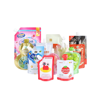 Pochettes Doypack personnalisées imprimées pour vodka, champagne, gelée, jus, liqueur, eau, boissons, avec découpe sur mesure, en matériaux recyclés