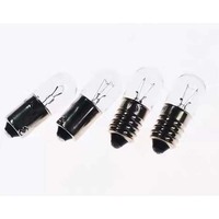 Bombilla indicadora HoneyFly BA9S/E10 6.3V 12V 18V 24V 30V 48V 0.15A 0.11A 0.25A 1W 2W 3W Lámpara piloto incandescente