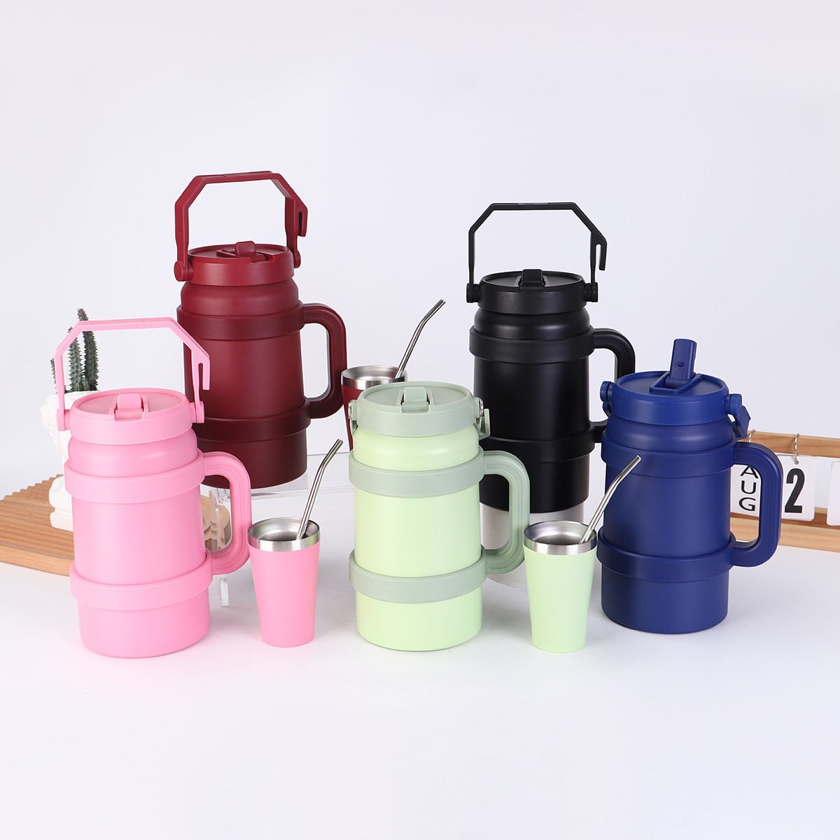 New 50oz Giant Ton-ton Thermos Coffee Cup Set Large-capacity Wine Barrel  Mug Stainless Steel Insulated Tumbler Cup With Straw| Alibaba.com