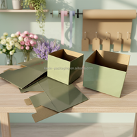 Boîtes à fleurs personnalisées Kexin pour bouquets, en carton ondulé, avec fond automatique, pour la livraison florale