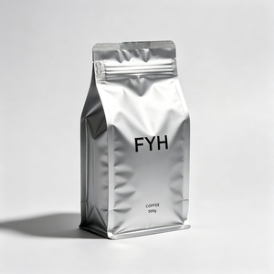 Bolsa de café con cierre hermético de 500g, laminada, con diseño de bolsa de café orgánico natural, apta para uso alimentario. - Product Image 3