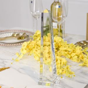 <span class=keywords><strong>Obelisco</strong></span> de Cristal Transparente para Decoración del Hogar, Trofeo de Cristal, Premios, Cristal en Blanco Personalizado de Fábrica para Grabado - Product Image 2