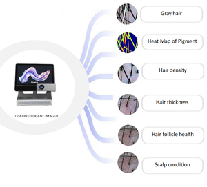 T5 HD Hair Follicles Scalp Scanner Detector AI Intelligent with 8 Language Hair Analyzer / Skin and Scalp Hair Analysis Machine - Product Image 5