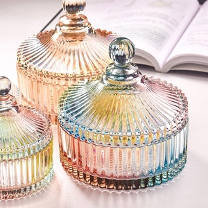 Azucarero de <span class=keywords><strong>Cristal</strong></span> / Tarro de Dulces con Patrón y Tapa - Product Image 3