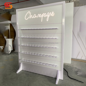 SMOOTH Modern Luxurious Acrylic Wedding for Wall Display Rack & <b>Stand</b> <b>with</b> Wine Holders <b>Backdrop</b> - Product Image 4