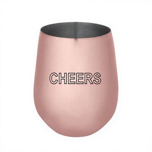 Verre à vin à double paroi en acier inoxydable pour bar et restaurant, verre à whisky, serveur en gros, mug imprimé - Product Image 1