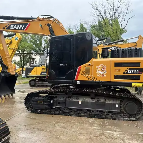 high quality 21.5tons used excavator for sale at a low price SY 215 Chinese made construction machinery for mining