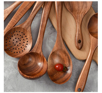 Produits en bois pur cuisson vaisselle ustensiles de cuisine antiadhésifs cuillère à riz spatule cuillère à soupe maison cuisine ensemble de cuisine