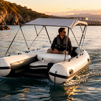 Bateau pneumatique gonflable pour yacht, bateau pneumatique semi-rigide pour jet ski et support de yacht avec matériau Hypalon PVC, 2 à 5 personnes