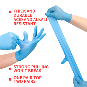 Guantes Industriales <span class=keywords><strong>de</strong></span> Nitrilo Negros, Resistentes a Químicos, a Prueba <span class=keywords><strong>de</strong></span> Aceite, para Trabajo Mecánico - Product Image 3