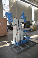 Machine de fraisage à alimentation automatique Wellon ZX6350ZA avec tête de fraisage électrique optionnelle, machine de perçage et de fraisage verticale et horizontale