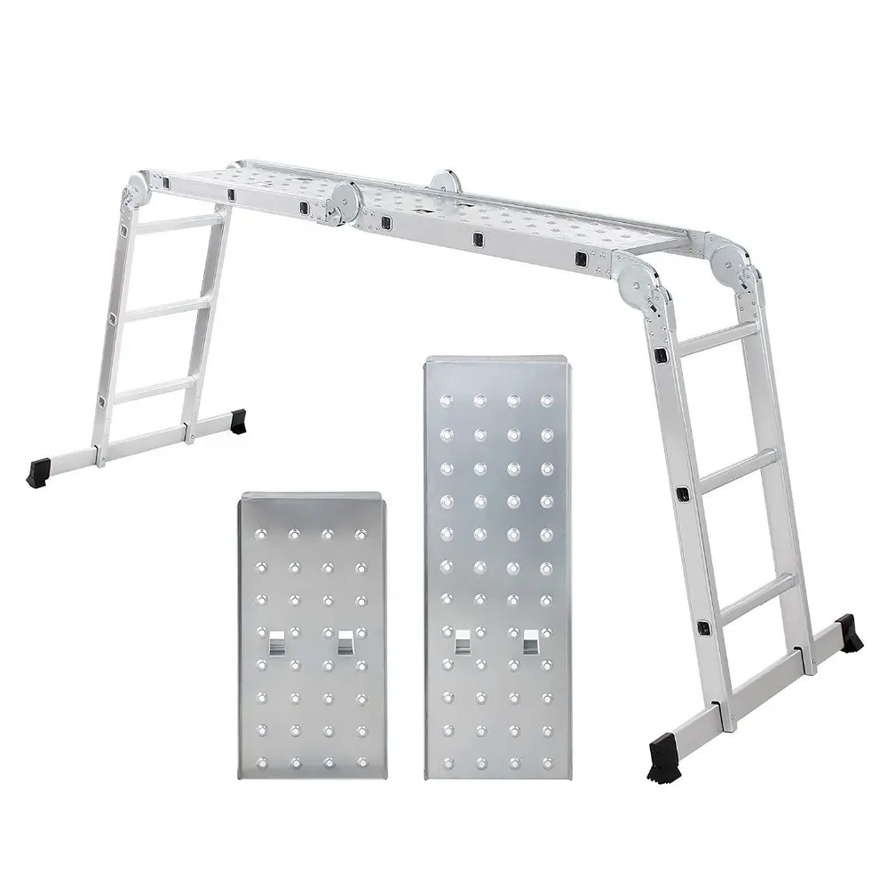 Tangga lipat pesanan dari china karet kaki langsung untuk tangga lipat tangga outdoor tangga lowes aluminium tangga multifungsi