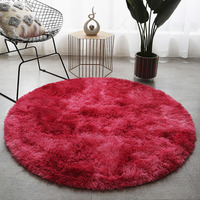 Tapis rond en peluche surdimensionné personnalisé pour la chambre à coucher, tapis moelleux et duveteux pour le salon
