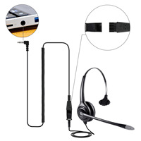 Kabel Tembaga Berpelindung QD Quick-Release dengan Jaket PVC/TPE dan Steker DC 35mm Kompatibel dengan Headset Jabra QD