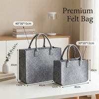 Sac fourre-tout en feutre personnalisé avec logo, directement de l'usine, écologique, recyclable, vente en gros, sac à main léger pour le shopping, la promotion et le rangement