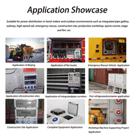 Boîte de distribution industrielle mobile personnalisable SFE, multiprise étanche multifonction portable, 12 prises