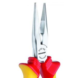 GEDORE - 1552120 VDE <b>Needle</b> <b>nose</b> <b>plier</b> with VDE insulating sleeves - EAN 4010886816028 1000V INSULATED <b>PLIERS</b> AND CUTTERS - Product Image 3