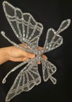 Masque pour les yeux en strass brillant en forme de papillon pour femmes, soirée en boîte de nuit, bal de promo, lunettes en cristal, masque de mascarade d'Halloween, spectacle de scène