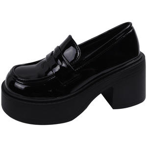 Zapatos de Cuero con Suela Gruesa Retro para Mujer, Estilo Británico, Tacón Ancho, Casuales para Exteriores, Novedad 2026 - Product Image 5