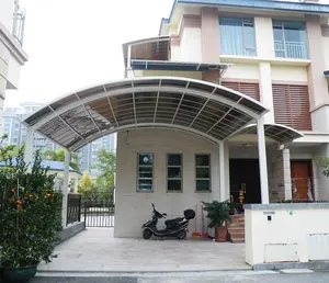 Tùy Chỉnh Kết Cấu Thép Carports Kim Loại Xe Màu Cổng Nhà Để Xe Bãi Đậu Xe Tán Mái Hiên Mái Hiên