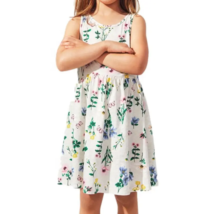 High quality eco friendly soft bamboo cotton comfortable girls dress