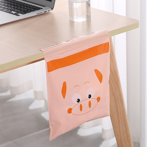 Sac poubelle auto-adhésif portable pour voiture, sac de rangement pliable et scellable épaissi pour le nettoyage de la voiture - Product Image 2