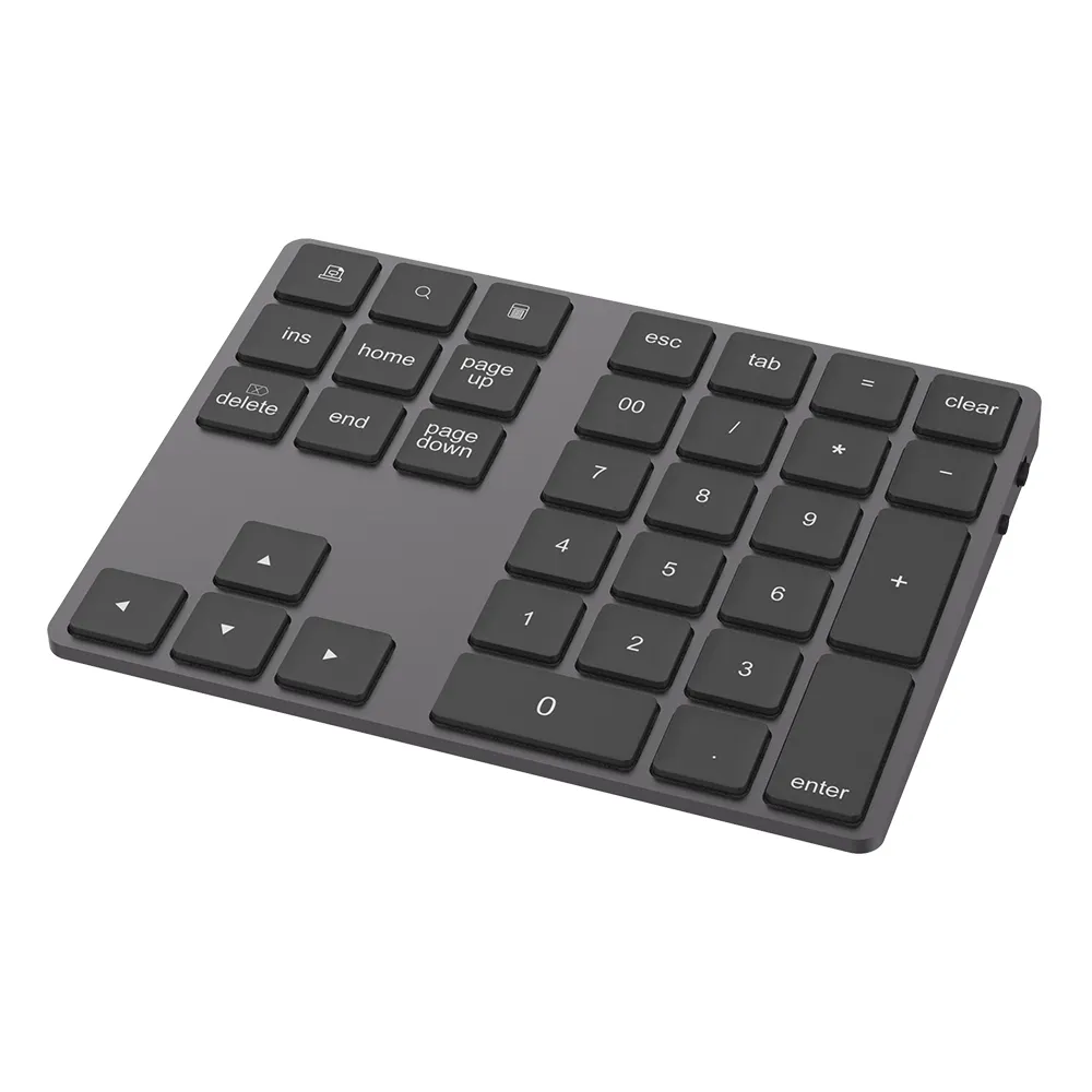 Алюминиевая цифровая клавиатура teclado с 34 клавишами, USB-концентратор, беспроводная цифровая клавиатура bluetooth для планшета, ноутбука, настольного ПК