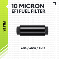 Filtre à carburant en ligne EFI, élément en cellulose 10 microns, aluminium billette anodisé noir, AN8 AN10 pour système de carburant haute performance OEM