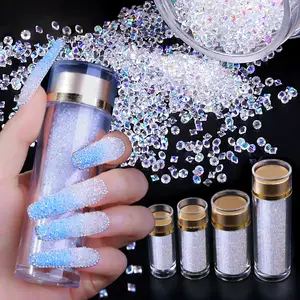 10-45G Glitter Micro Pixie Kralen Tiny Glas Diamanten Caviar Nail Art Rhinestones Decoraties Clear Ab Sieraden Manicure charms