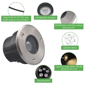 IP67 3000k 1 wát <span class=keywords><strong>LED</strong></span> lõm ngầm đèn chôn ánh sáng cảnh quan cho công viên lối đi cho chiếu sáng mặt đất - Product Image 3