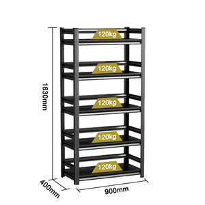 With guardrail warehouse light duty storage shelf estante racks steel storage shelf shelves metal