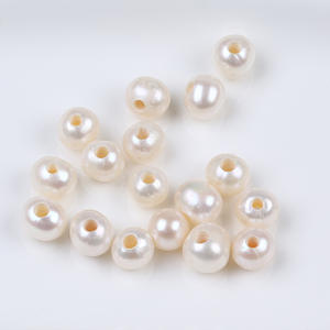 Perlas Cultivadas de Agua Dulce Blancas de 8-9 mm al por Mayor, Forma de Patata, Agujeros Ampliados, para Joyería DIY con Cuentas Sueltas Naturales Estilo Zhuji - Product Image 2