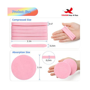 Éponges faciales compressibles exfoliantes pour le nettoyage, éponges à shampoing, approvisionnement mixte, prix bas, vente en gros, fabricant - Product Image 2