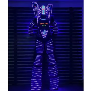 Quantité minimale de commande 1 pièces haute qualité Led Robot Costumes de danse rvb échasses marcheur Led Robot Costume adulte lumineux Robot Costume pour boîte de nuit - Product Image 2