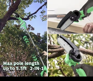 เลื่อยโซ่ไฟฟ้าไร้สาย 21V แบบมีแปรงถ่าน ขนาดเล็ก พกพาสะดวก สำหรับงาน DIY คุณภาพสูง กำลังไฟ 800W ความเร็ว 5300 รอบต่อนาที ความกว้างการตัดสูงสุด - Product Image 4