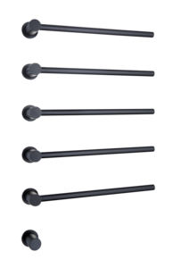 حامل مناشف كهربائي من الفولاذ المقاوم للصدأ مثبت على الحائط باللون الأسود مع شاشة رقمية - Product Image 5