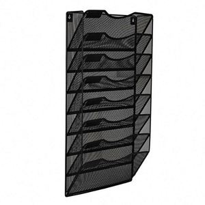 Porte-documents mural en métal à 8 poches, organisateur mural en maille, porte-revues mural - Product Image 2